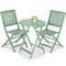 Best Choice Products 3-Piece Acacia Wood Bistro Set, Folding Patio Furniture w/ 2 Chairs, Table